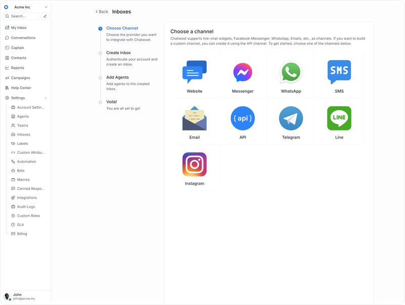 Настройки чата